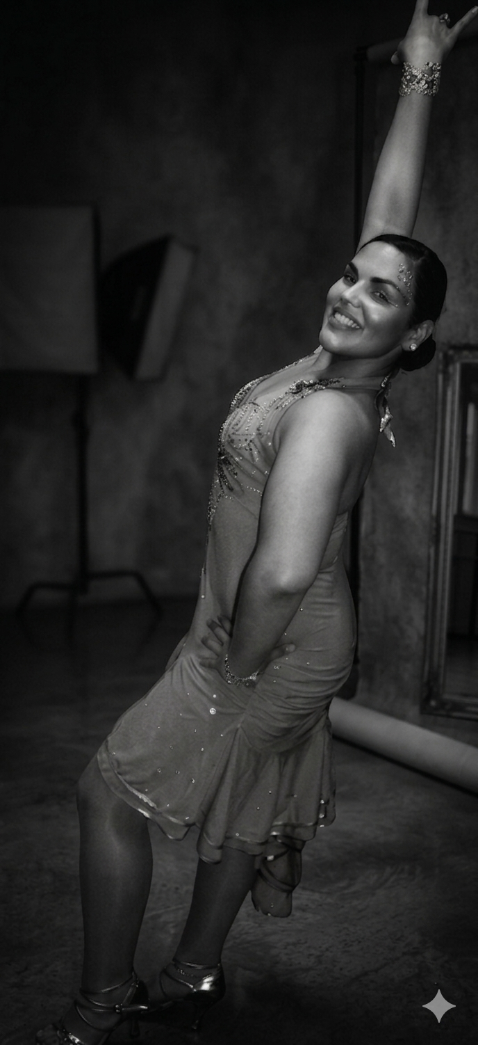 Latin dancer in motion